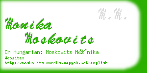 monika moskovits business card